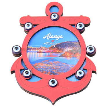 Alanya Themed Wooden Cute Animals Souvenşr Fridge Magnet Serie C 90x120 mm - 25