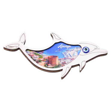 Alanya Themed Wooden Cute Animals Souvenşr Fridge Magnet Serie C 90x120 mm - 26
