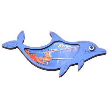 Alanya Themed Wooden Cute Animals Souvenşr Fridge Magnet Serie C 90x120 mm - 27