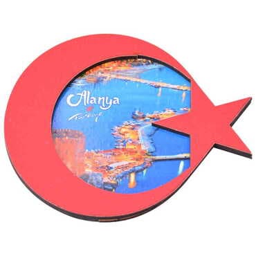 Alanya Themed Wooden Cute Animals Souvenşr Fridge Magnet Serie C 90x120 mm - 52