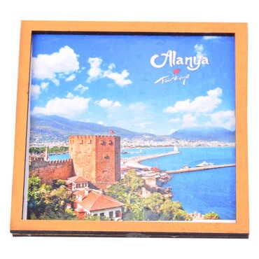 Alanya Themed Wooden Cute Animals Souvenşr Fridge Magnet Serie C 90x120 mm - 66