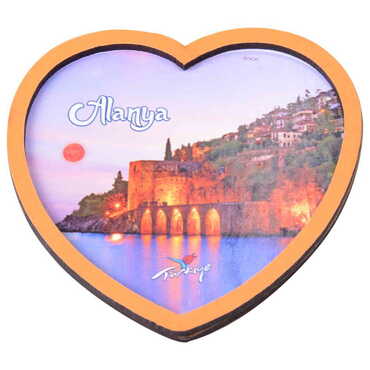 Alanya Themed Wooden Cute Animals Souvenşr Fridge Magnet Serie C 90x120 mm - 87