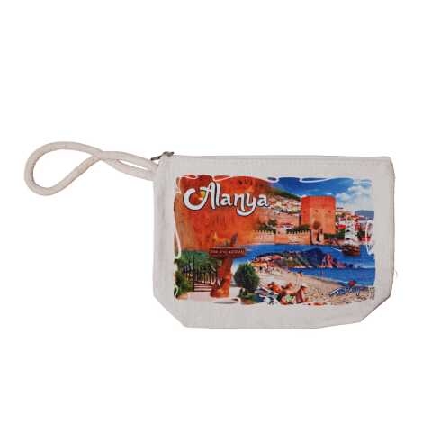 Alanya Temalı Dijital Baskılı Kanvas Cüzdan 20x27,5 cm - 3
