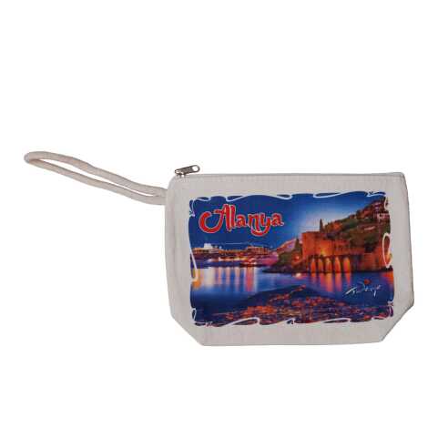 Alanya Temalı Dijital Baskılı Kanvas Cüzdan 20x27,5 cm - 5