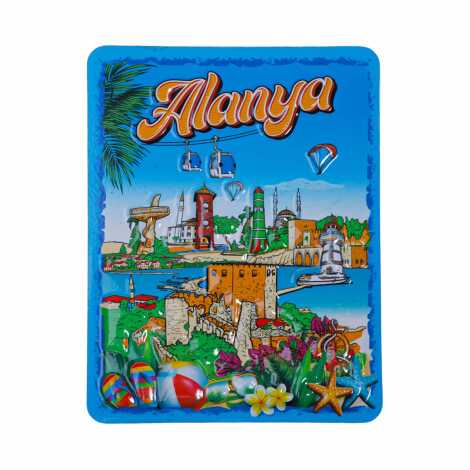 Alanya Temalı Kabartma Pvc Magnet 70*90 Mm - 3