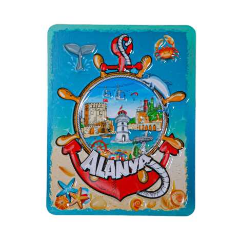 Alanya Temalı Kabartma Pvc Magnet 70*90 Mm - 4