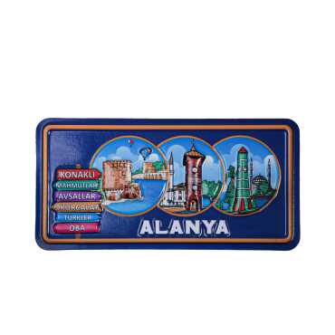 Toptan Alanya Temalı Kabartmalı Pvc Baskı Magnet - 6
