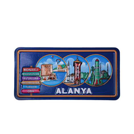 Toptan Alanya Temalı Kabartmalı Pvc Baskı Magnet - 6