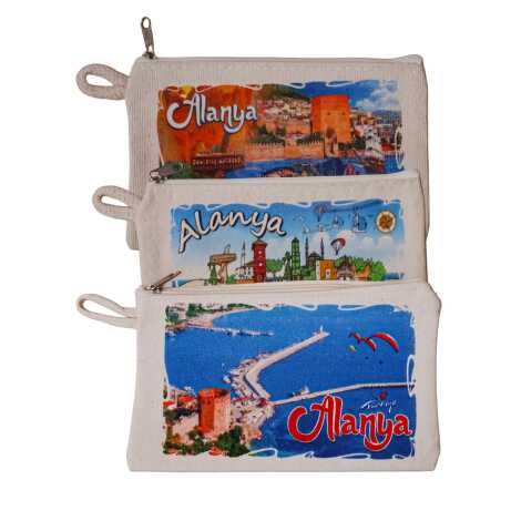 Alanya Temalı Kanvas Cüzdan - 2