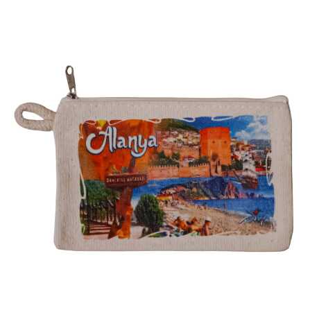 Alanya Temalı Kanvas Cüzdan - 5