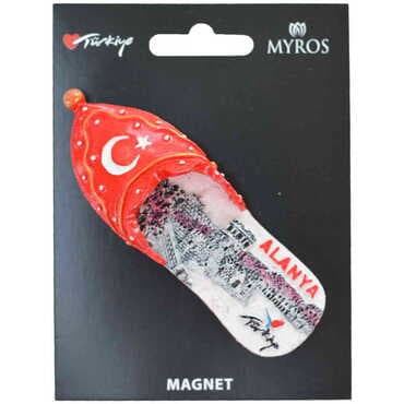 Alanya Themed Polyester Backing Carded Stoned And Nacrous Fridge Magnet - 3