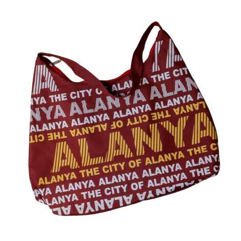 Alanya Temalı Klasik Plaj Çantası - 12