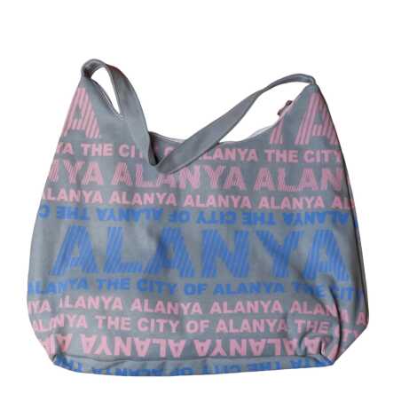 Alanya Temalı Klasik Plaj Çantası - 8