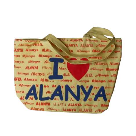 Alanya Temalı Klasik Plaj Çantası - 9