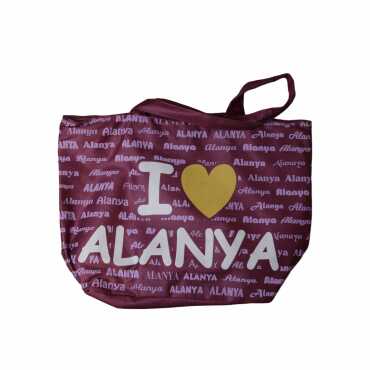 Alanya Temalı Klasik Plaj Çantası - 10
