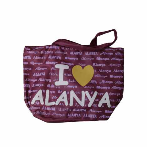 Alanya Temalı Klasik Plaj Çantası - 10
