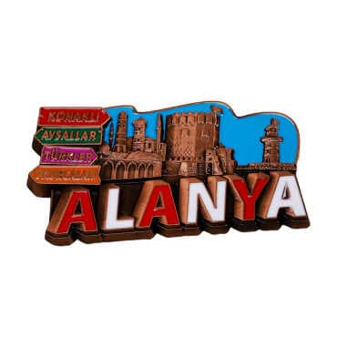 Alanya Themed Metal Mix Refrigerator Magnet - 13