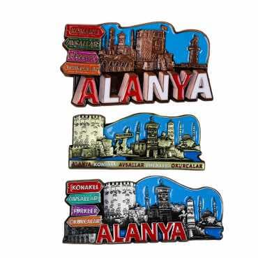 Alanya Themed Metal Mix Refrigerator Magnet - 2