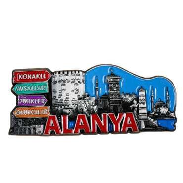 Alanya Themed Metal Mix Refrigerator Magnet - 5