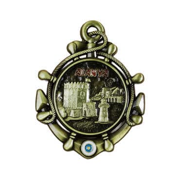 Alanya Themed Metal Mix Refrigerator Magnet - 8