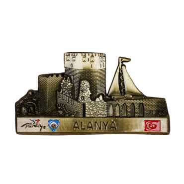 Alanya Themed Metal Mix Refrigerator Magnet - 11