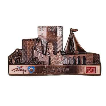 Alanya Themed Metal Mix Refrigerator Magnet - 12