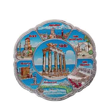 Alanya Themed Metallic Refrigerator Magnet 70mm - 5