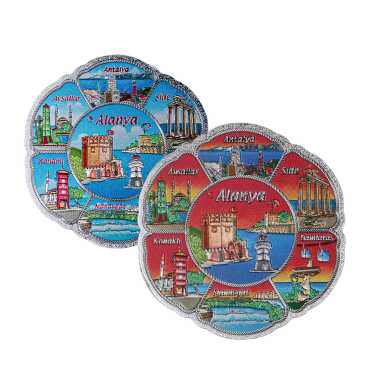 Alanya Themed Metallic Refrigerator Magnet 70mm - 2