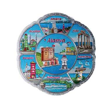 Alanya Themed Metallic Refrigerator Magnet 70mm - 4