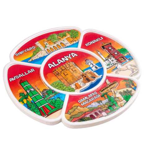 Alanya Temalı MYROS 20 CM UV POLYESTER TABAK - 6