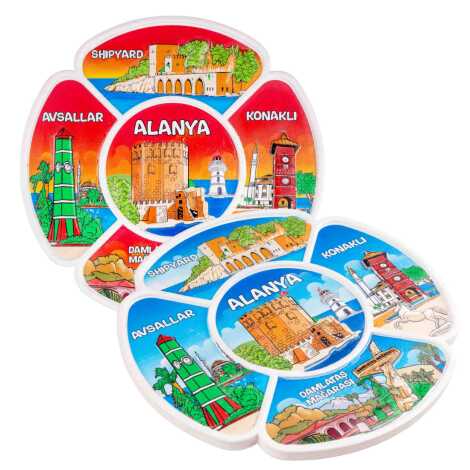 Alanya Temalı MYROS 20 CM UV POLYESTER TABAK - 2