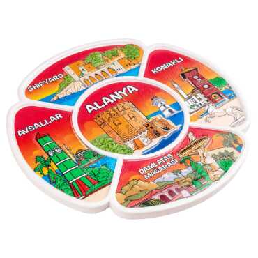 Alanya Temalı MYROS 20 CM UV POLYESTER TABAK - 4