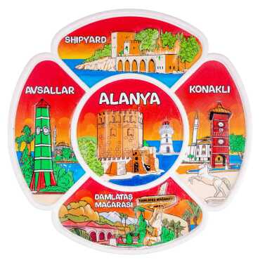 Alanya Temalı MYROS 20 CM UV POLYESTER TABAK - 5