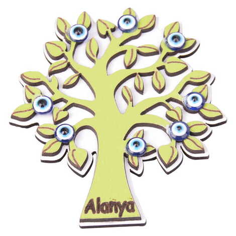 Toptan Alanya Temalı Myros Ahşap Magnet - 32