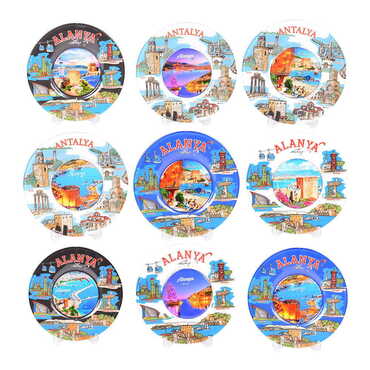 Alanya Themed Bespoke Printed Glass Plate 21 Cm - 2