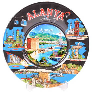 Alanya Themed Bespoke Printed Glass Plate 21 Cm - 4