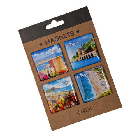 Alanya Temalı Myros Dörtlü Kartonet Magnet Seti 40x40 mm - 2