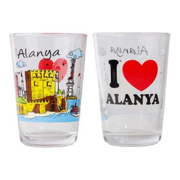 Alanya Themed Myros Set of 2 Water Glasses