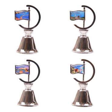 Alanya Themed Collectible Souvenir Double Face Metal Spinner Flag Bell 44x96 mm - 2