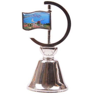 Alanya Themed Collectible Souvenir Double Face Metal Spinner Flag Bell 44x96 mm - 4