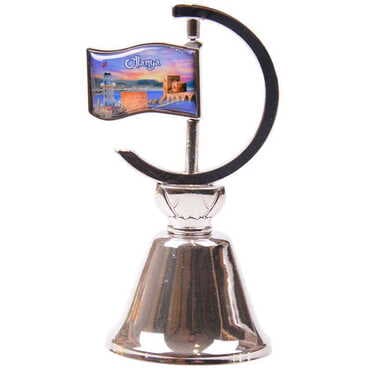 Alanya Themed Collectible Souvenir Double Face Metal Spinner Flag Bell 44x96 mm - 5