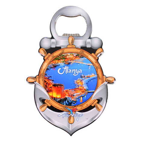 Toptan Alanya Temalı Myros Metal Çapa Açacak Magnet 105x72 mm - 4