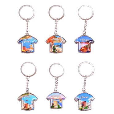 Alanya Themed Metal T-Shirt Shaped Keychain 34x92 mm - 2