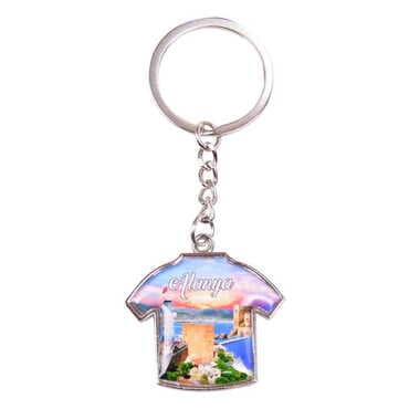 Alanya Themed Metal T-Shirt Shaped Keychain 34x92 mm - 8