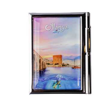 Alanya Temalı Myros Metal Kalemli Notluk 86x66x8 mm - 3