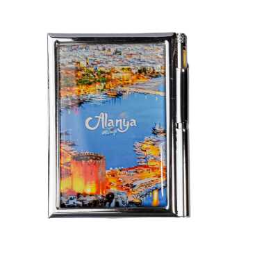 Alanya Temalı Myros Metal Kalemli Notluk 86x66x8 mm - 4