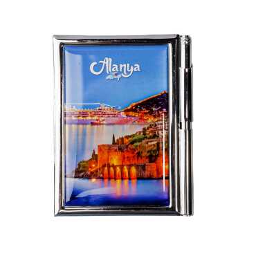Alanya Temalı Myros Metal Kalemli Notluk 86x66x8 mm - 5