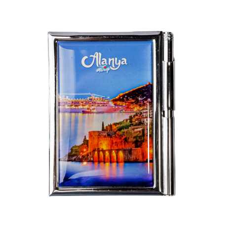 Alanya Temalı Myros Metal Kalemli Notluk 86x66x8 mm - 5