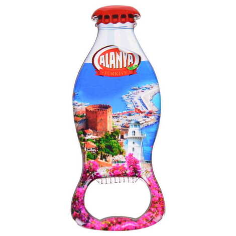 Toptan Alanya Temalı Myros Metal Kola Şişesi Açacak Magnet 120x41 mm - 8