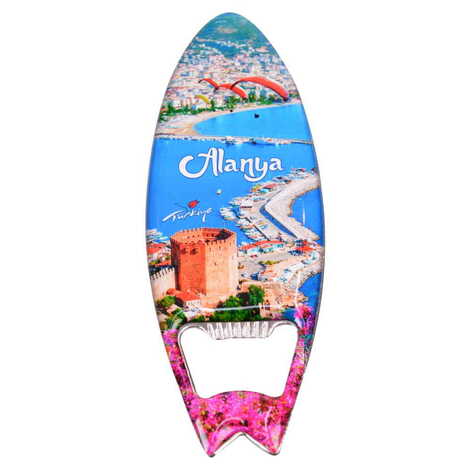 Toptan Alanya Temalı Myros Metal Sörf Açacak Magnet 128x45 mm - 7